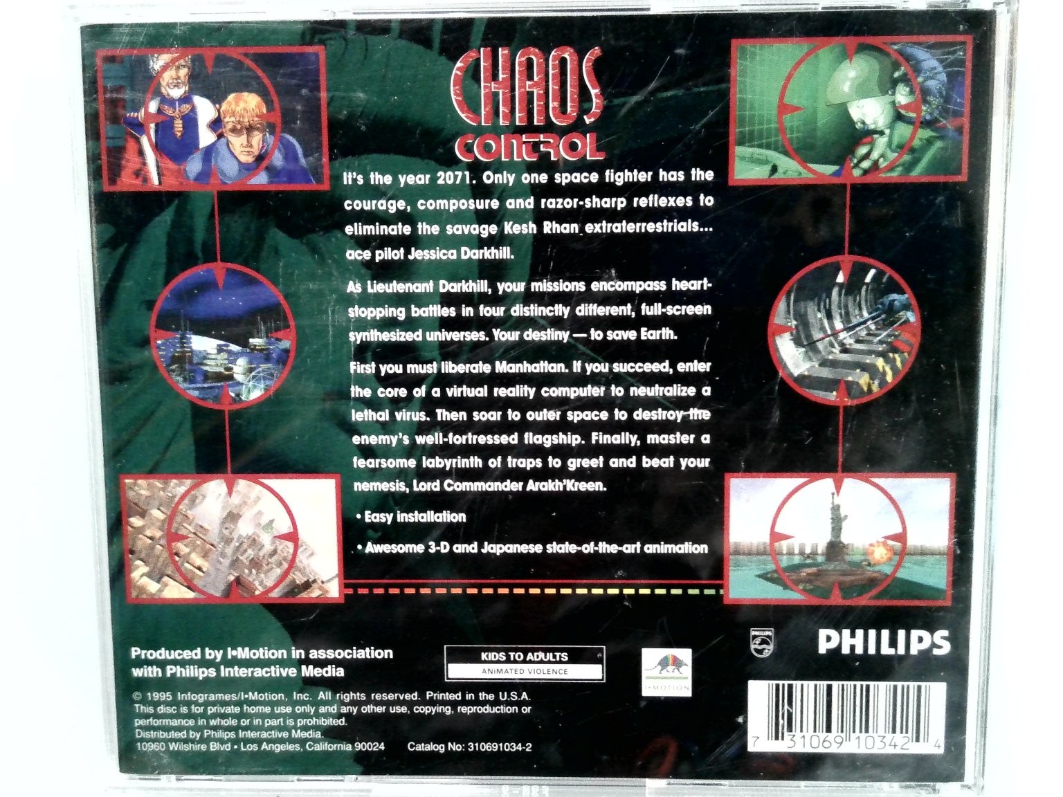 Chaos Control PC CD-ROM Video Game 3D Shooter Sci-Fi