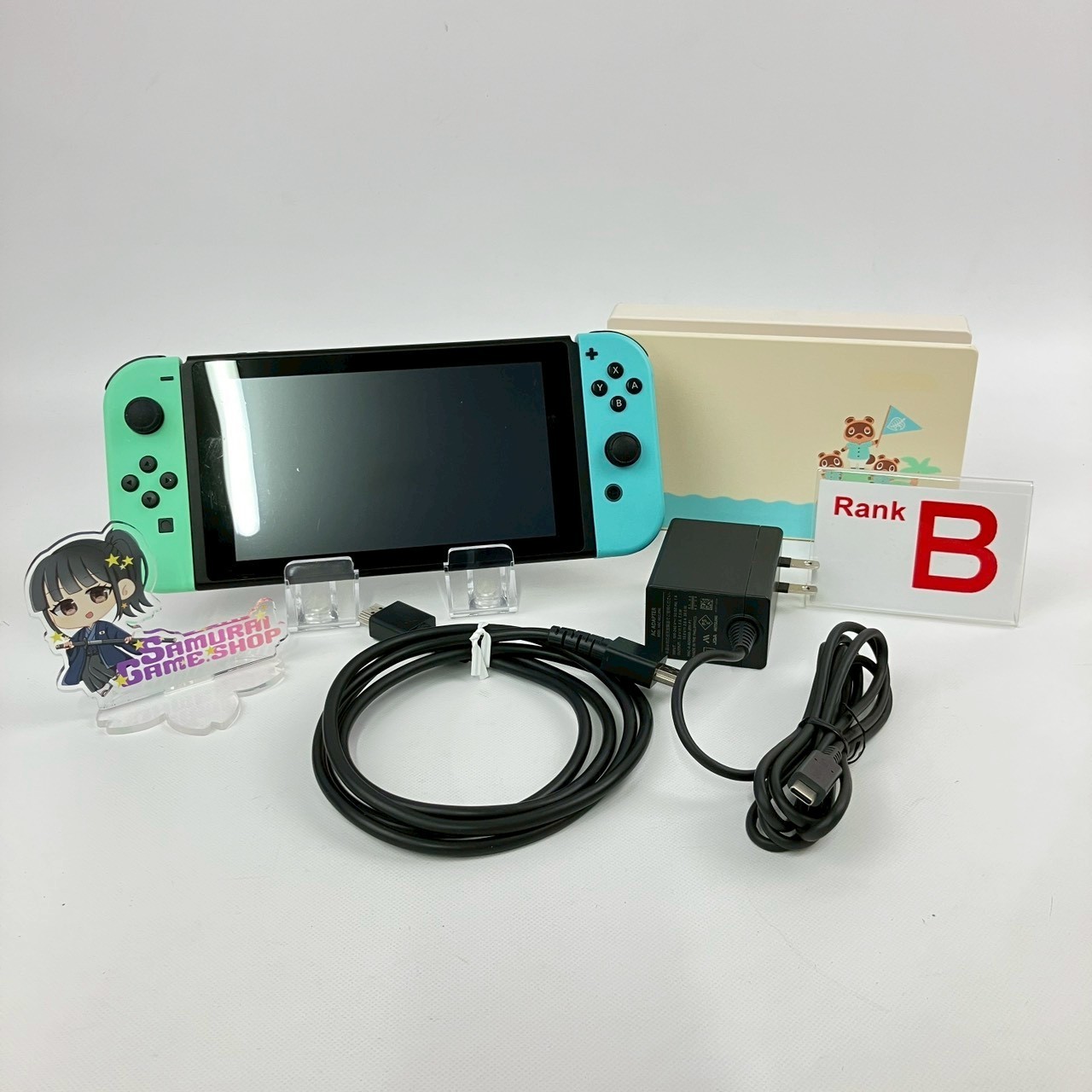 Nintendo Switch Animal Crossing HAC-001(-01) Console & Joy-Con AC Adapter HDMI