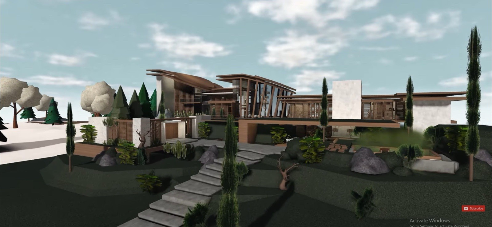 SPRING MODERN MANSION BLOXBURG.CHECK DESCRIP.FAST BUILDER FOR AFFORDABLE PRICE
