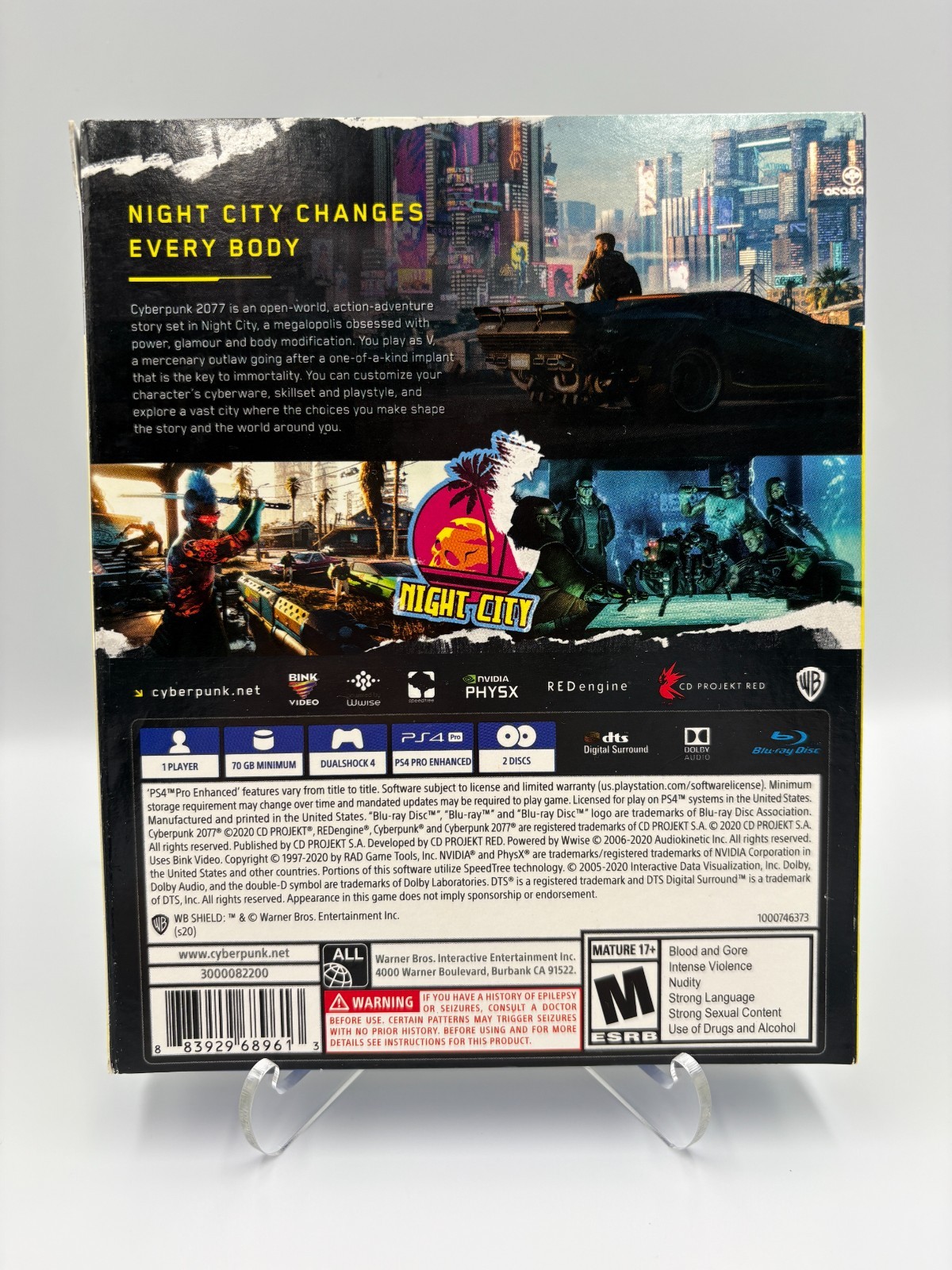 Cyberpunk 2077 – PlayStation 4 PS4 – w/ Slip Cover – Missing Inserts – Tested