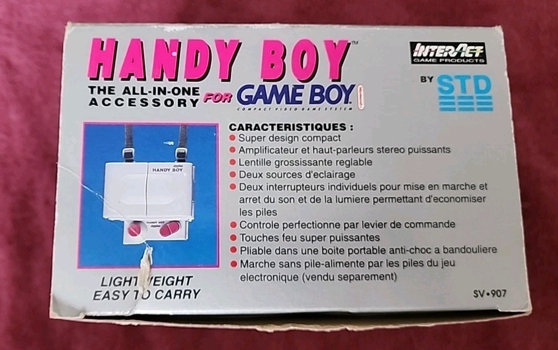 Handy Boy by STD for Original Nintendo Gameboy with original box UNTESTED!