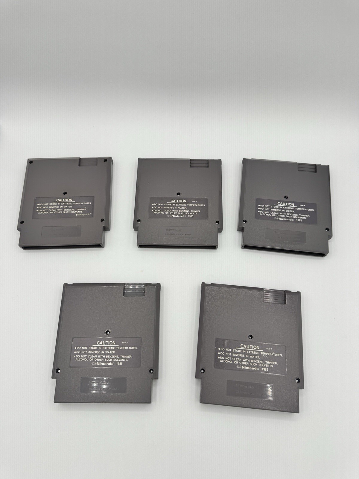 Nintendo NES Lot of 5 Game Cartridges Dr. Mario Tetris Blaster Master Mach Rider