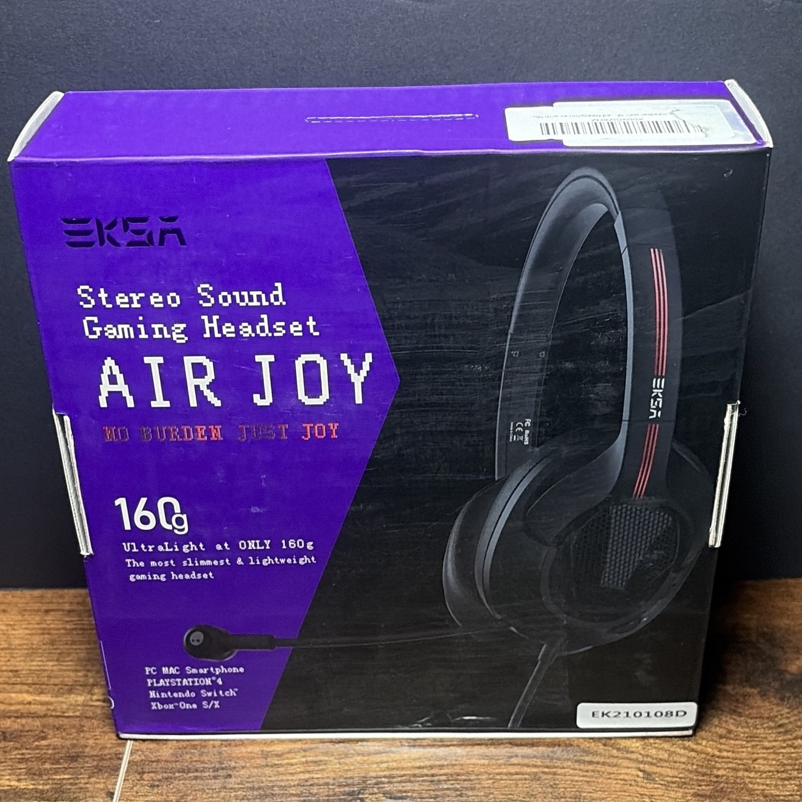 EKSA Air Joy Stereo Sound Gaming Headset Black 3.5mm Jack Boom Mic