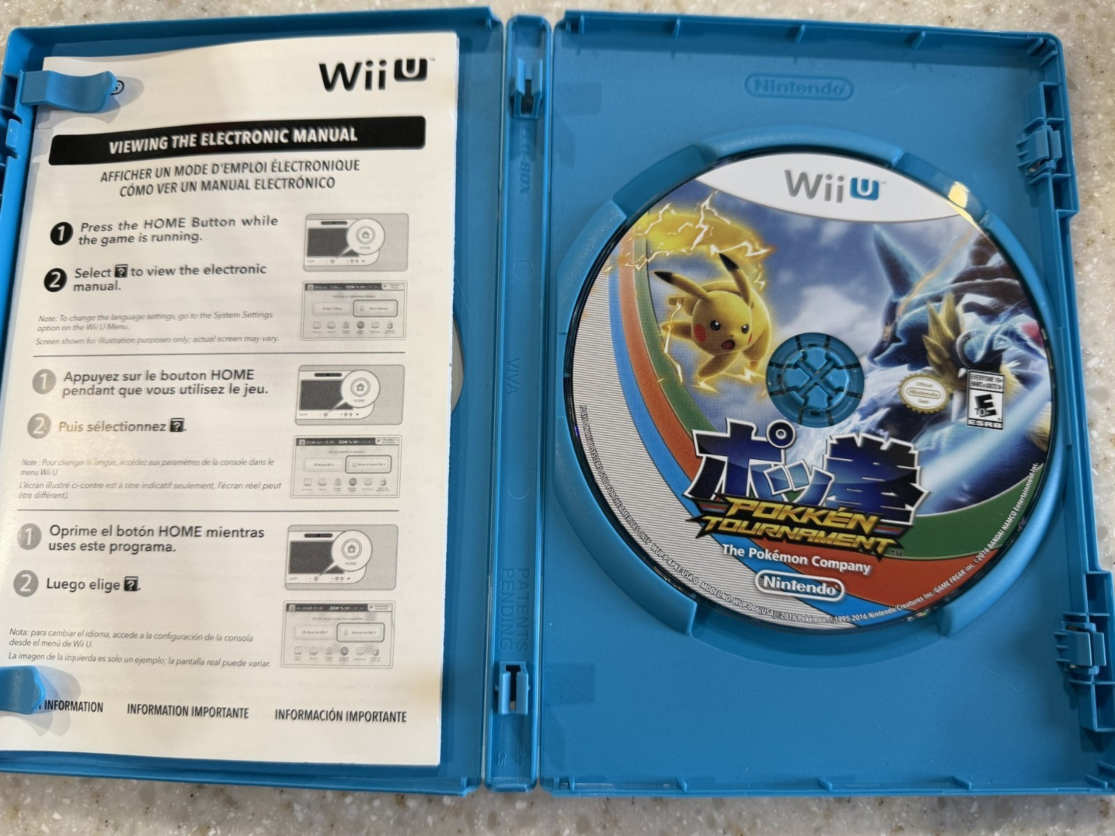 POKKEN TOURNAMENT WII U NINTENDO WIIU WII U GAME & CASE COMPLETE NES HQ