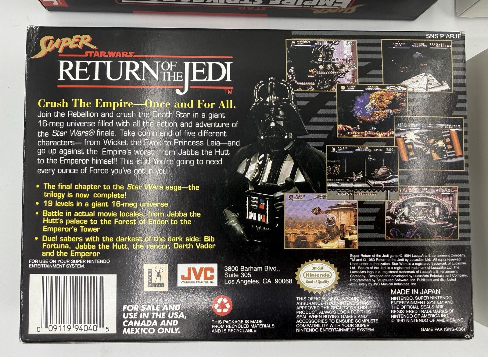 CIB Super Star Wars Trilogy SNES LOT Empire Strikes Return Jedi Fast Free Shipng
