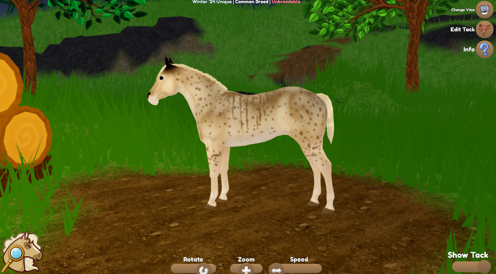 Wild Horse Islands Roblox Bobcat Appaloosa Winter ’24 Unique *WC* (Read Desc.)