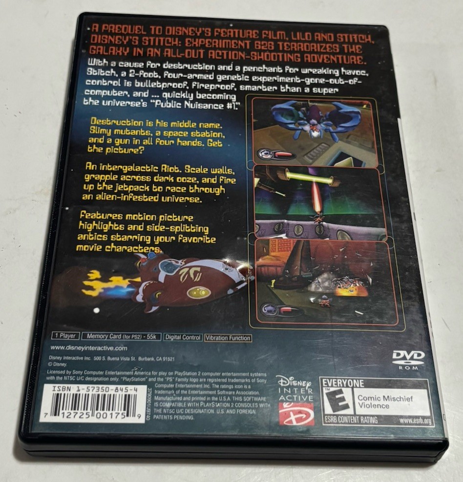 Disney Classics – Stitch: Experiment 626 (PlayStation 2, 2002) Complete CIB