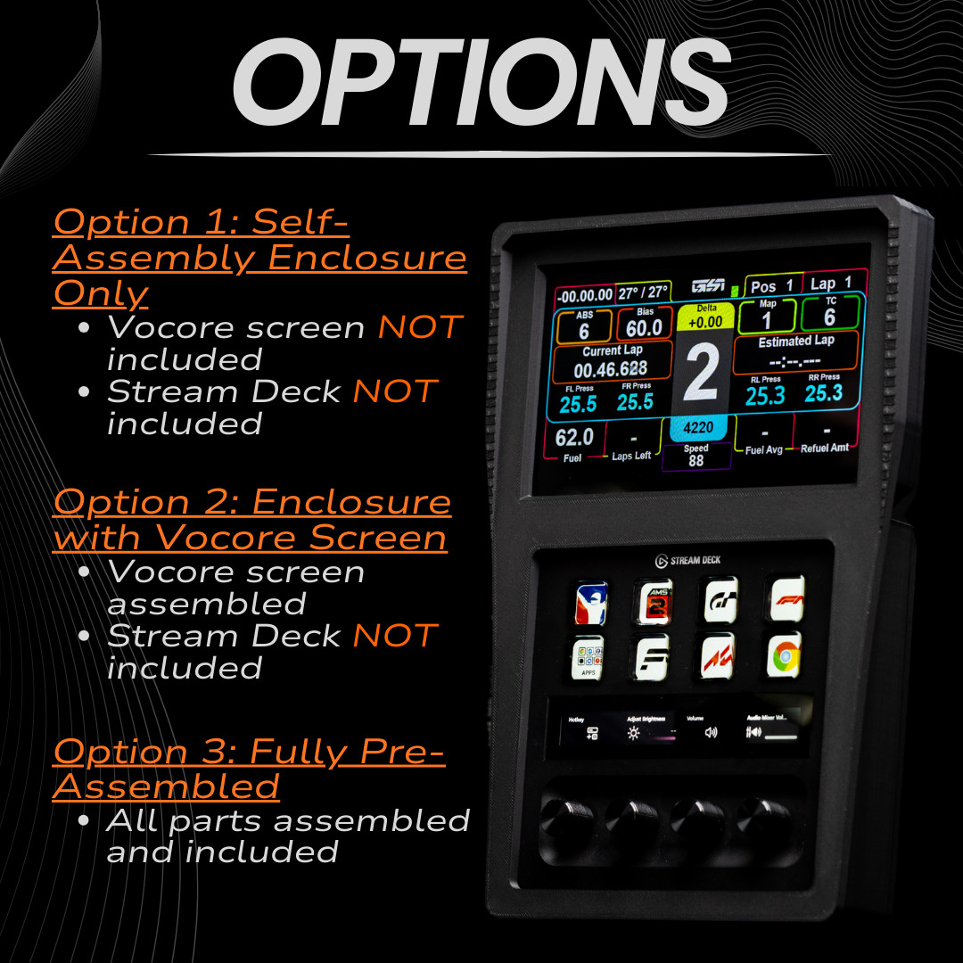 6.8 Inch Touchscreen Stream Deck Plus Combo Racing Dashboard for Sim Racing Rig