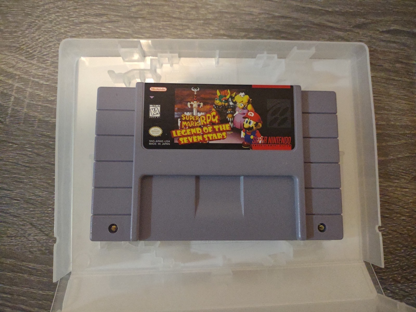 Super Mario RPG SNES – Authentic Cart & Original Insert – Rare EA Protect-Q Case