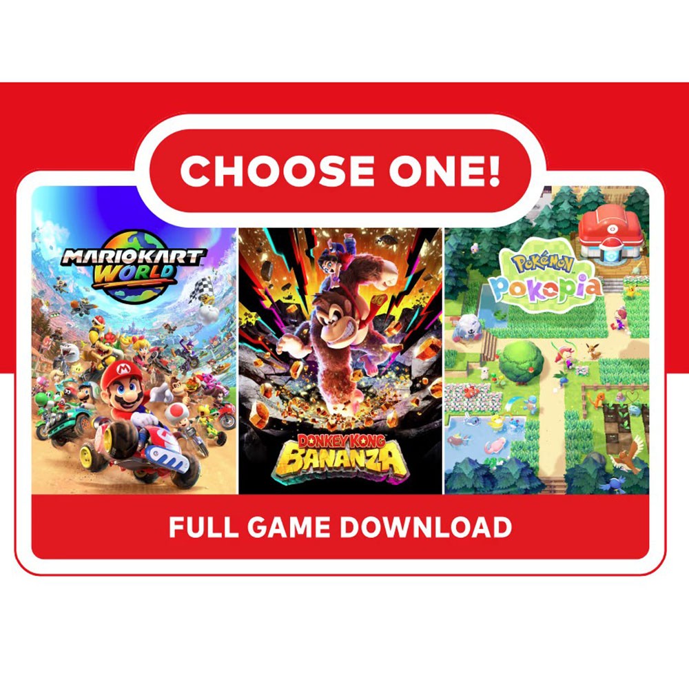 Nintendo Switch 2 Choose Your Game with Joy Con Wheels and MightySkins Bundle