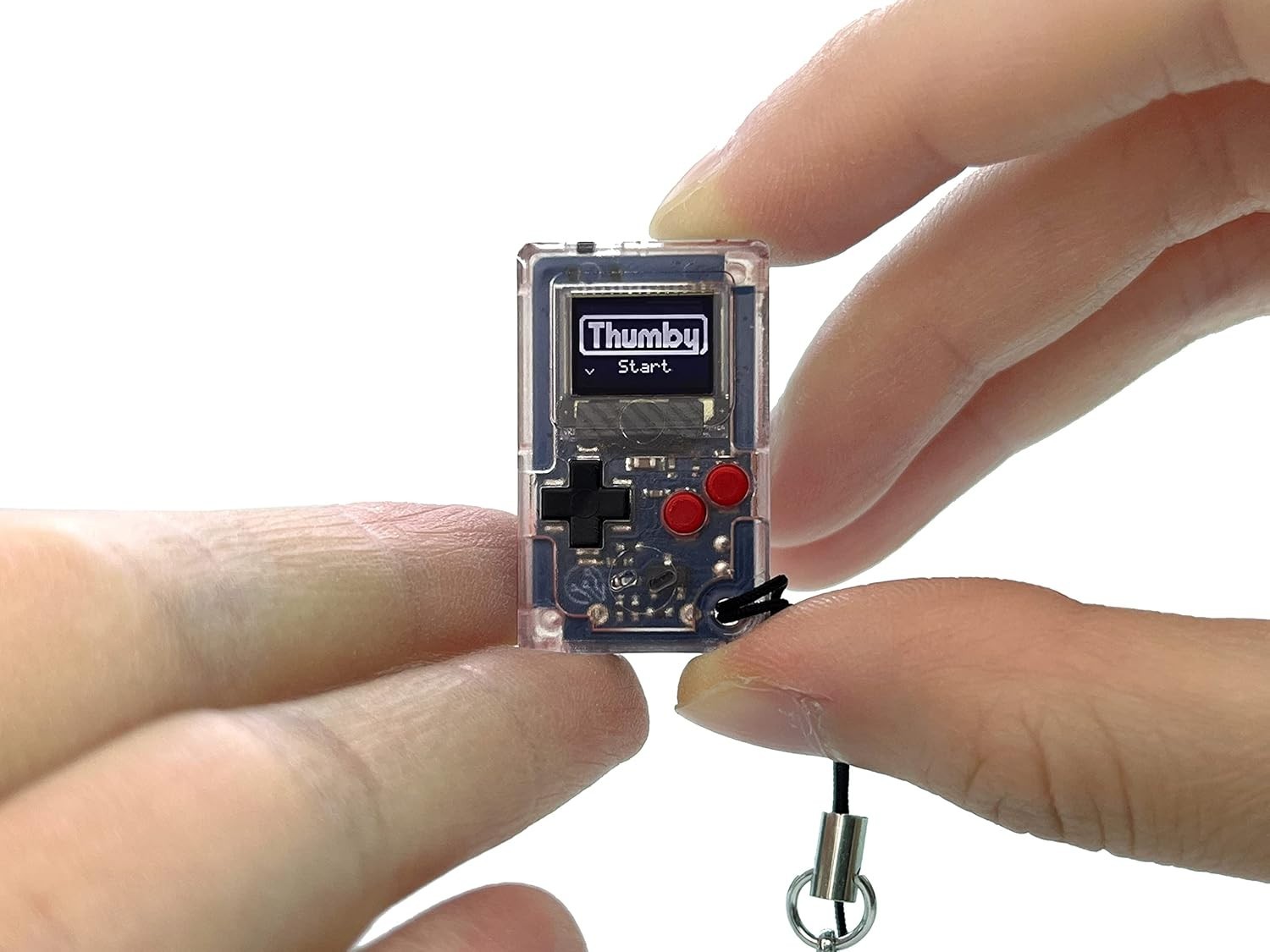 Thumby Keychain Mini Game Console: Retro Fun & STEM Learning, USB Rechargeable