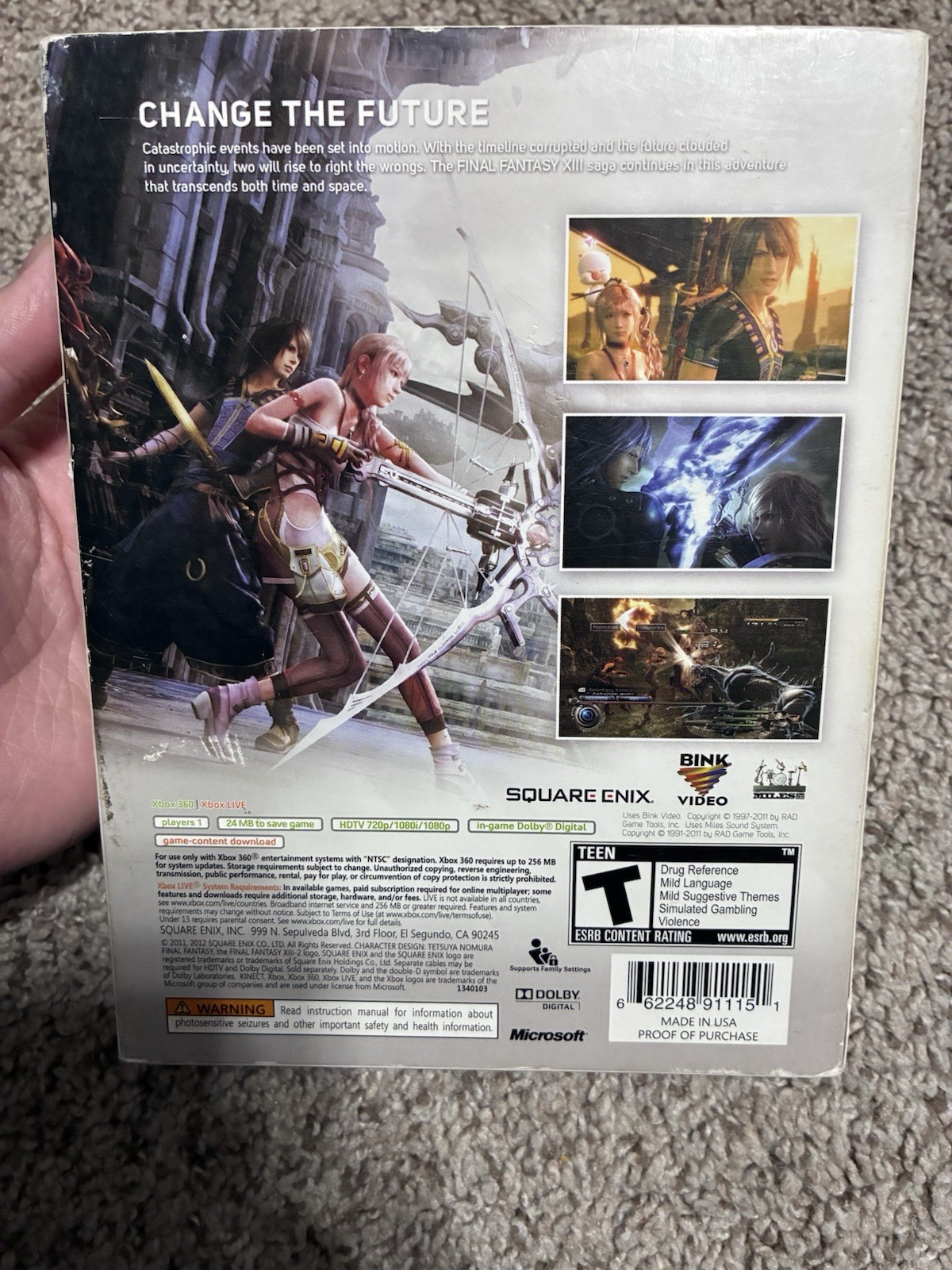 Final Fantasy XIII-2 — Collector’s Edition (Microsoft Xbox 360, 2012)