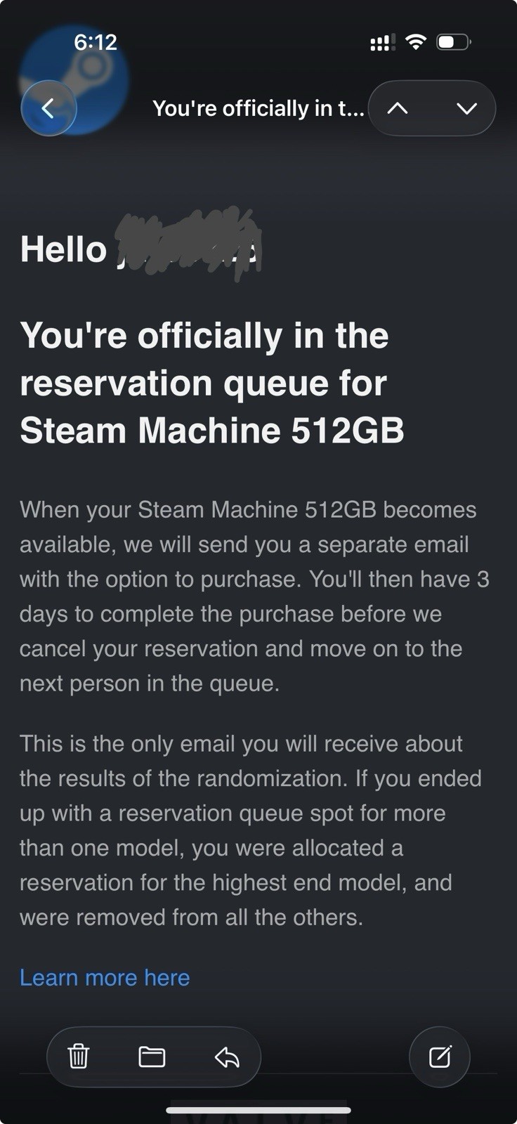 PRESALE Steam Machine 512GB System No Controller