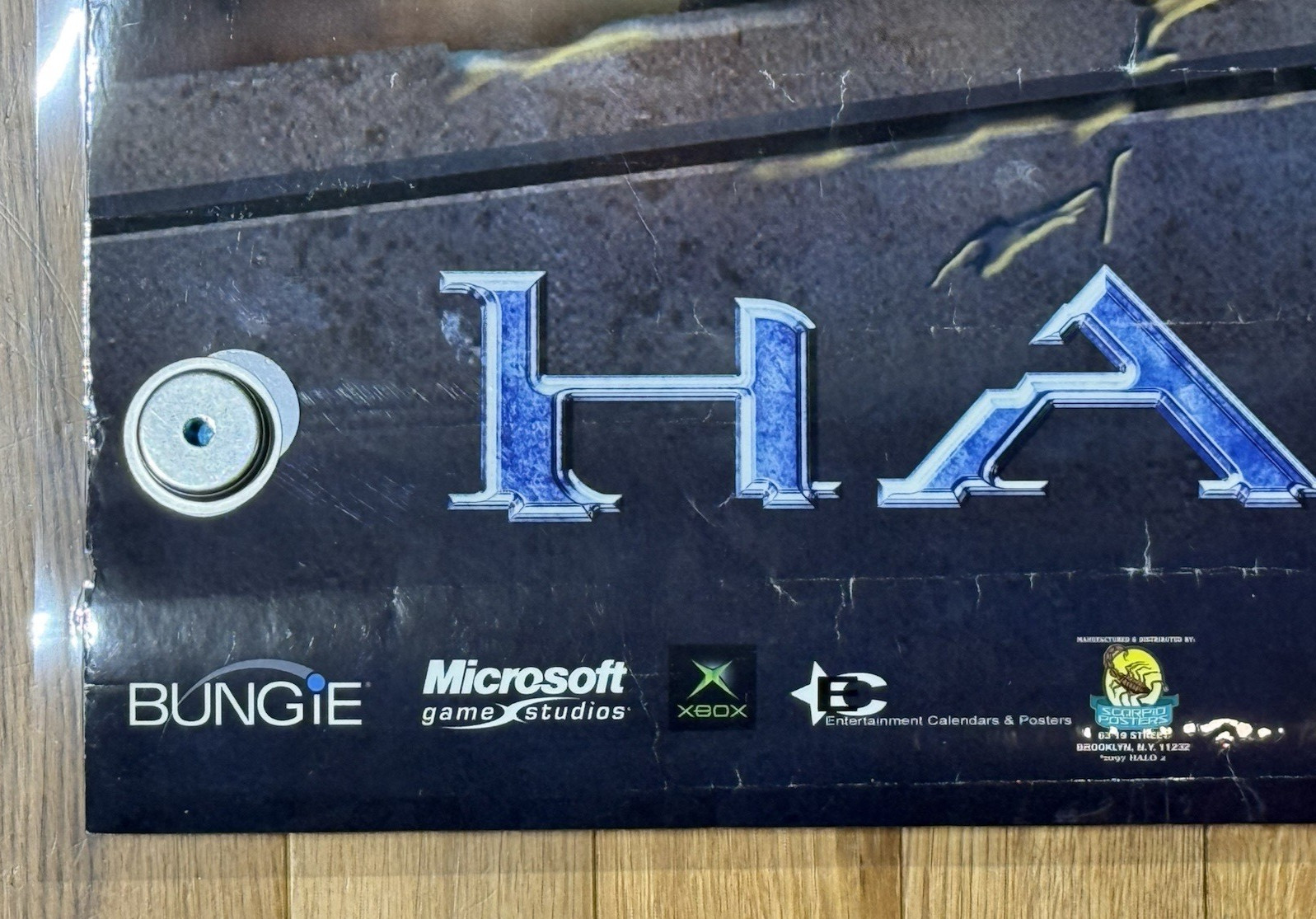 2004 Halo 2 RARE Store Promo Poster Xbox Master Chief Microsoft Chief LARGE
