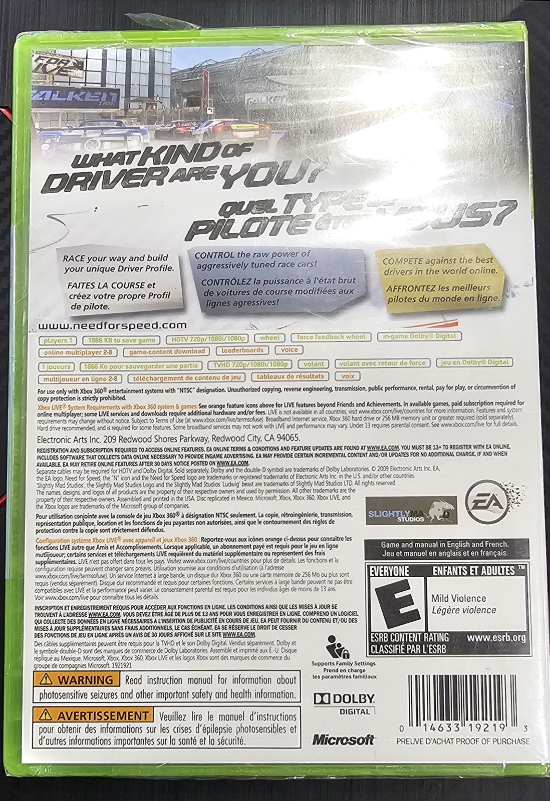 EA Need for Speed: Shift Microsoft Xbox 360 NTSC-U/C (US/CA) E Multiplayer