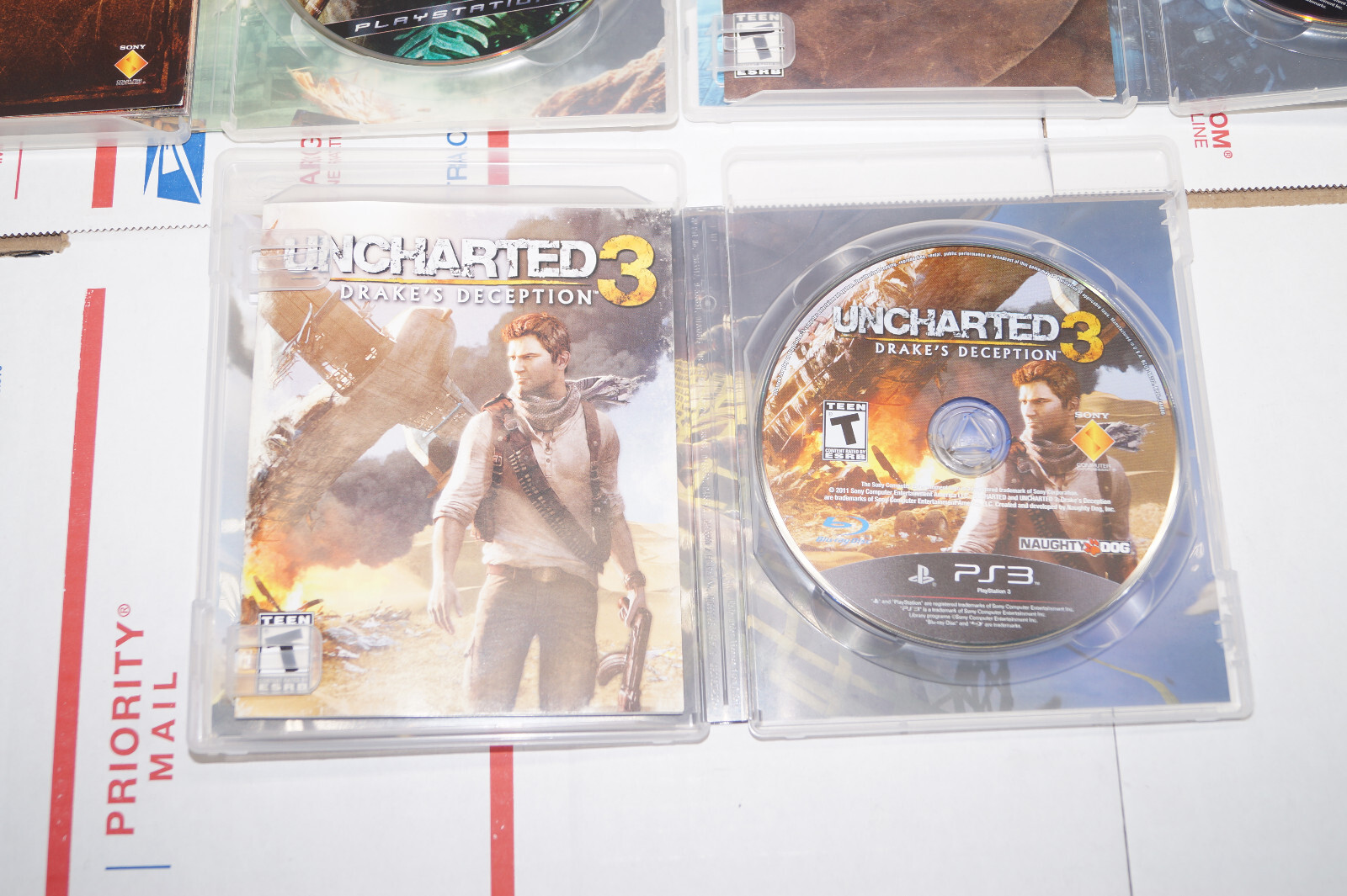 Sony PlayStation 3 PS3 Uncharted 1 2 3 Trilogy Bundle Lot Action Game Complete