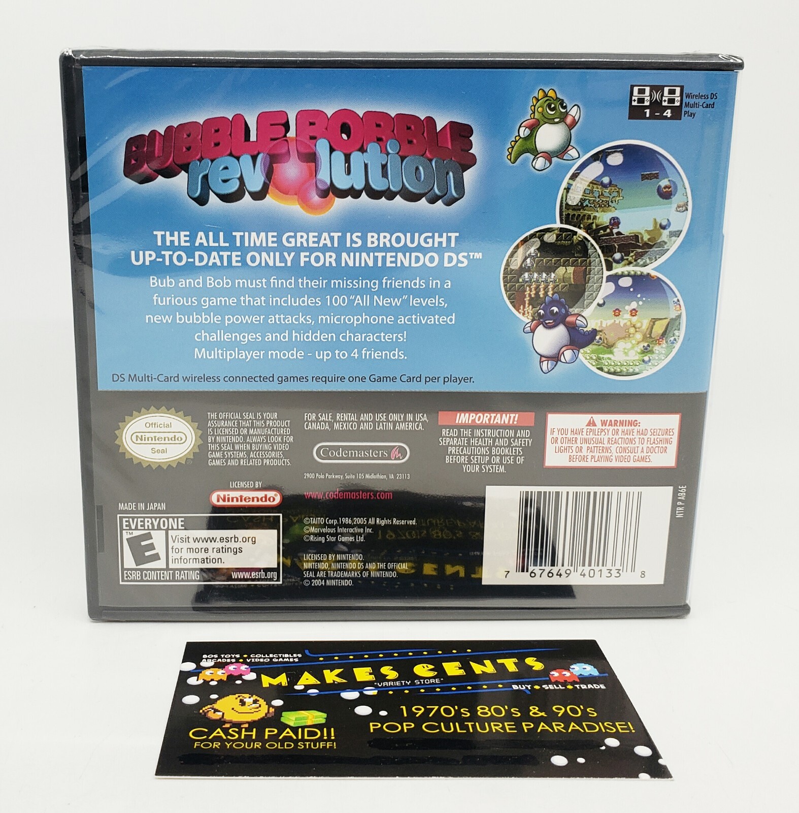 Bubble Bobble Revolution (Nintendo DS, 2005) – BRAND NEW FACTORY SEALED!