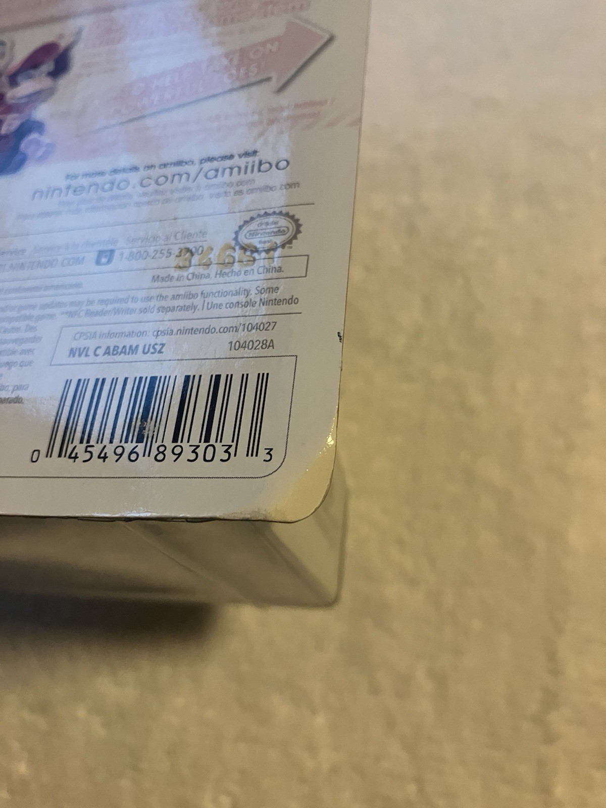 Nintendo Amiibo Super Mario Series Diddy Kong Figure *Sun Damaged Package*