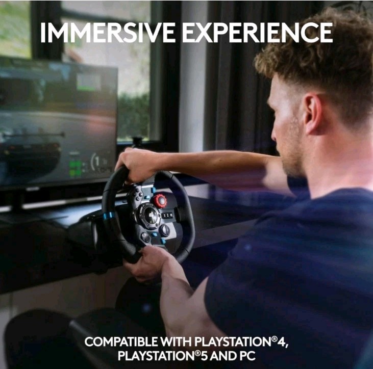 New Logitech G29 Driving Force Racing Wheel & Pedals for PS5 PS4 PC Mac
