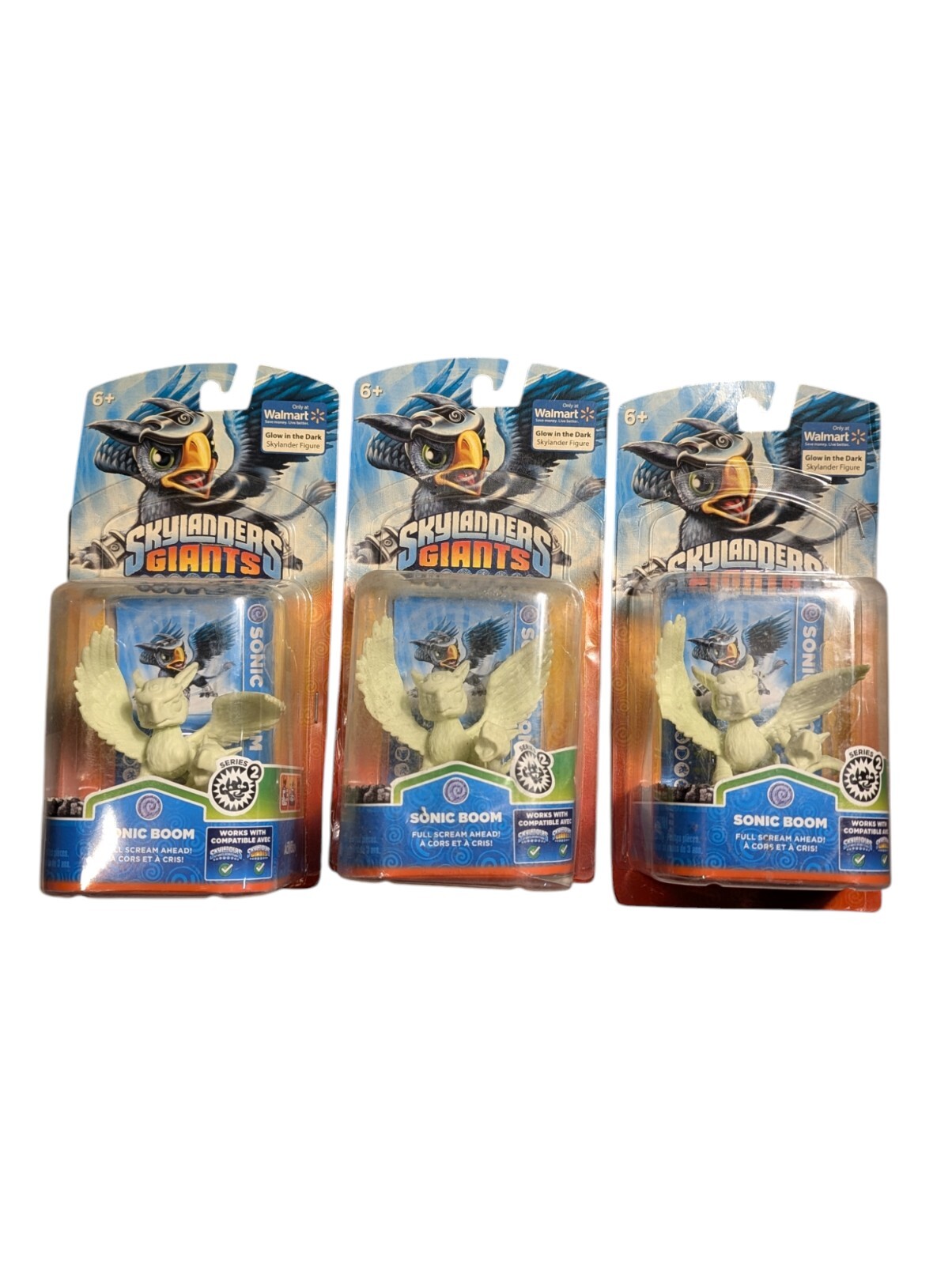 Lot Of 3 Skylanders Giants Sonic Boom Glow In The Dark Exclusive, Open Box