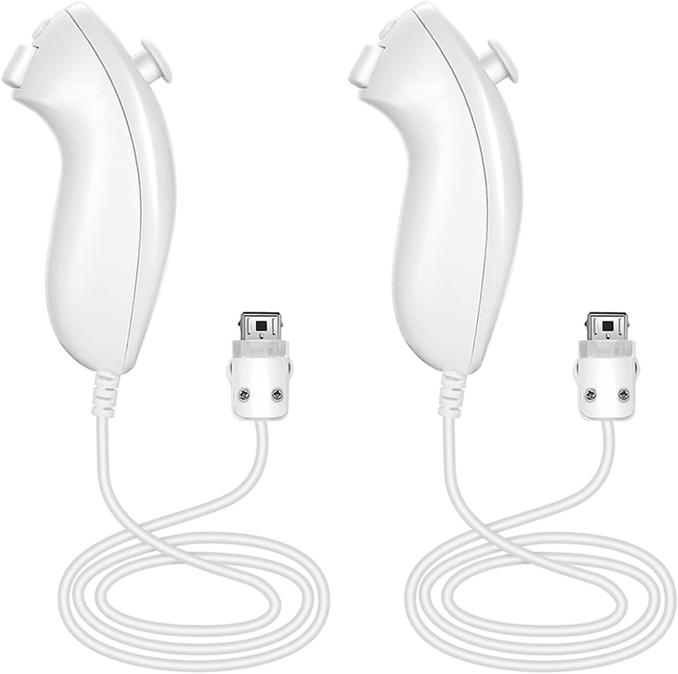 2Pack Wii Nunchuck Joystick For Nintendo nunchucks For Nintendo Wii /Wii U White