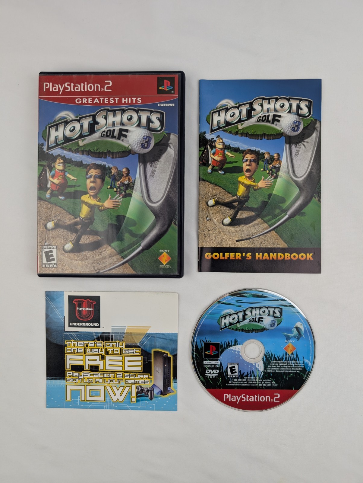 Hot Shots Golf 3 Greatest Hits PS2 Sony Golf Sports Video Game CIB Complete