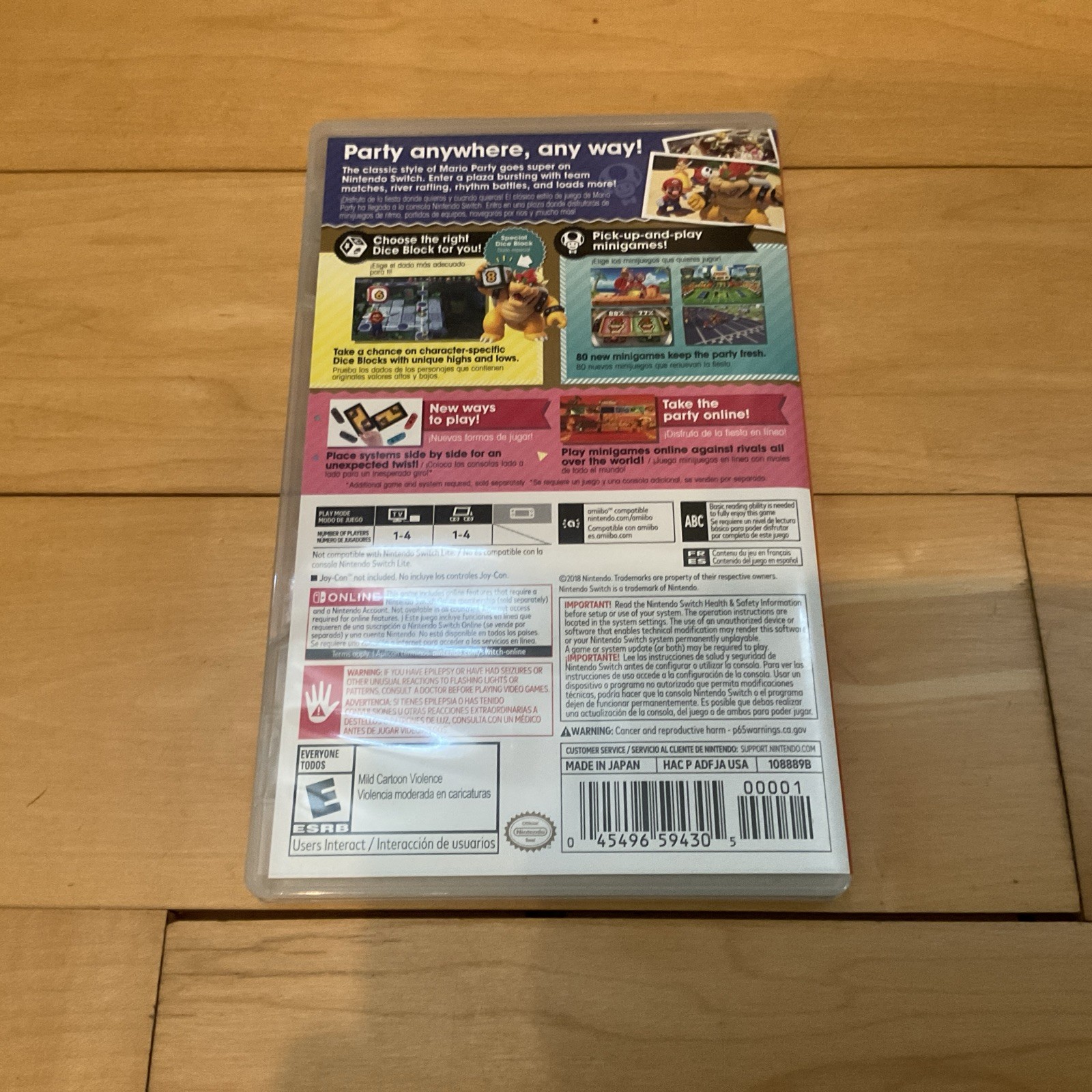 Super Mario Party 2018 Nintendo Switch, Complete with Case and Game