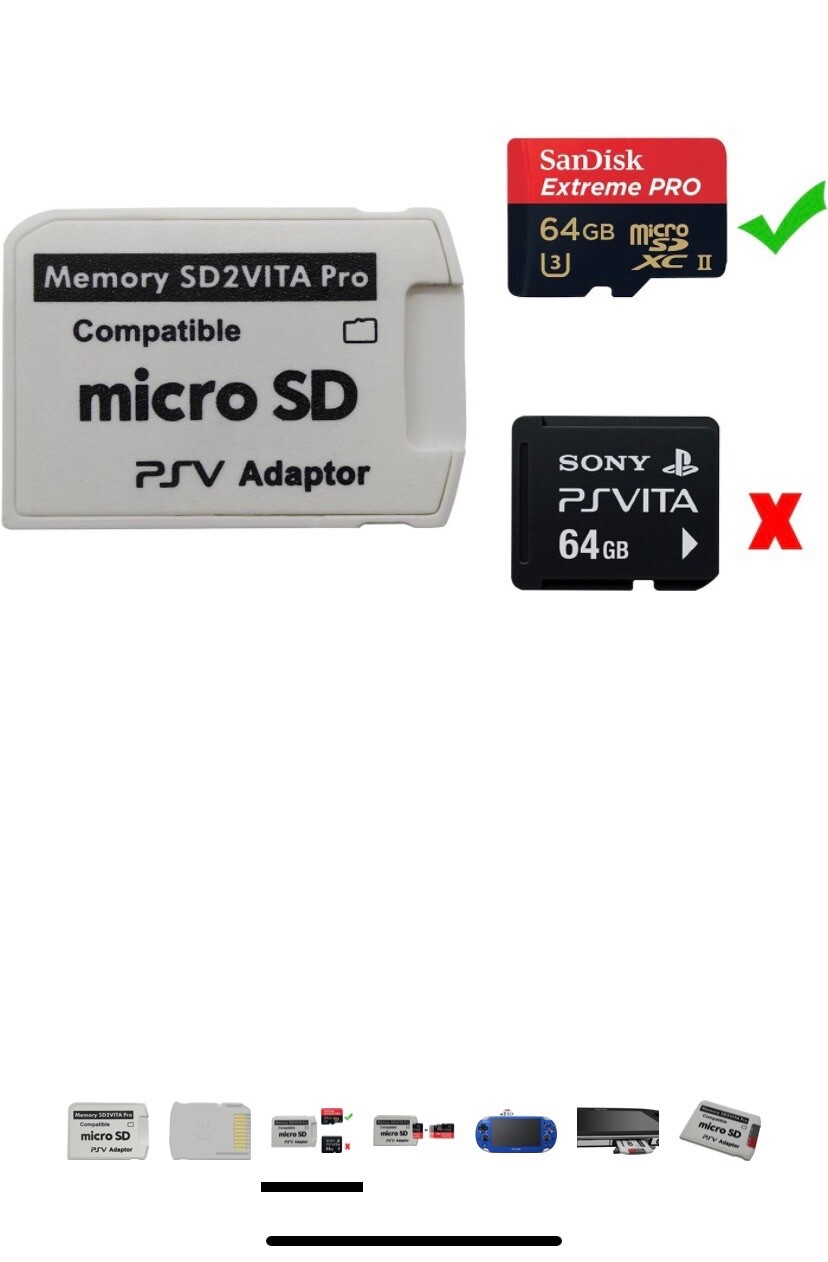 V5.0 SD2VITA PSVSD Micro SD Memory Card Pro Adapter For PS Vita PSV1000 PSV2000