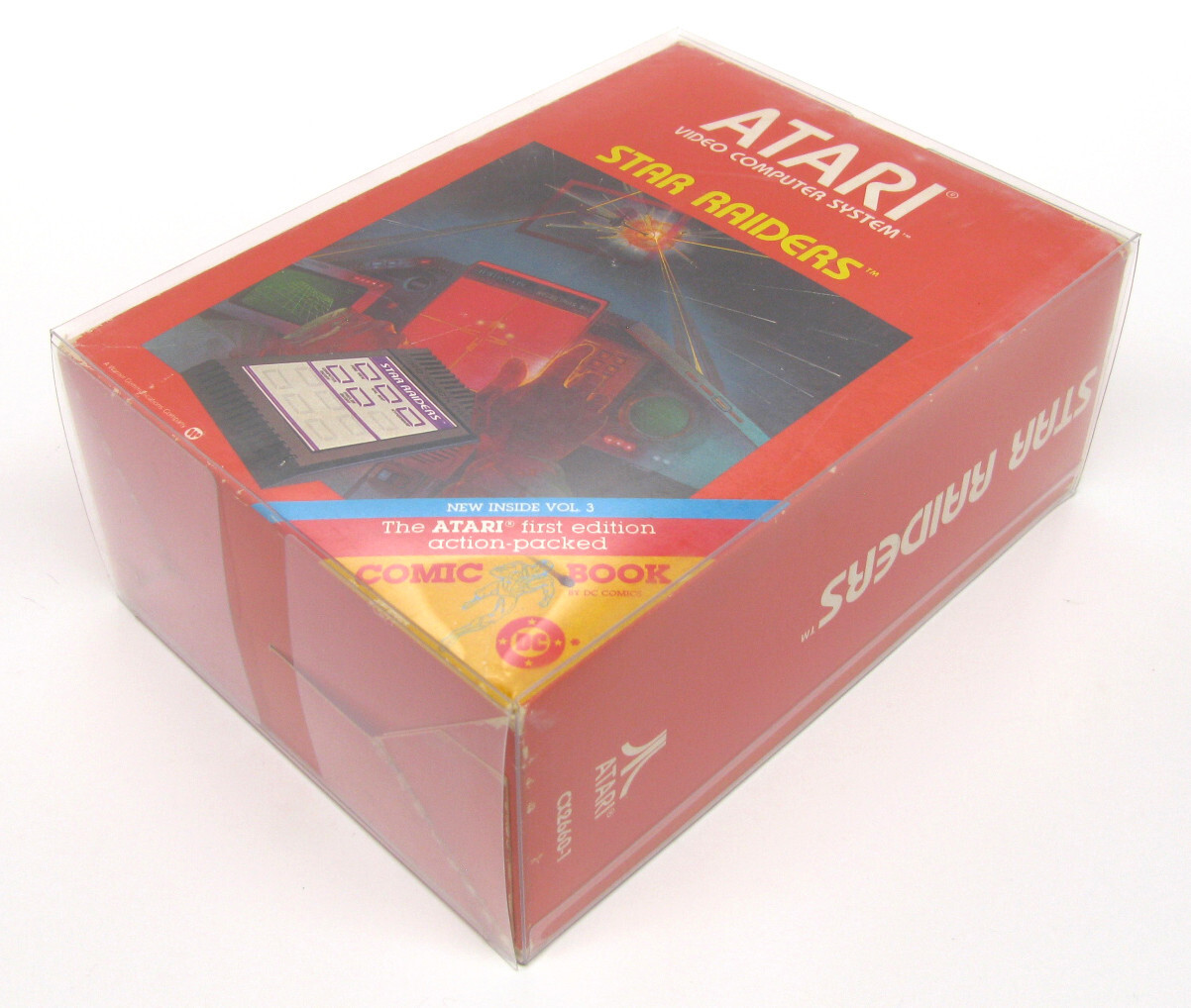 5X CLEAR PLASTIC PROTECTIVE BOX SLEEVE FOR ATARI 2600 BIG STAR RAIDERS (SIZE C)