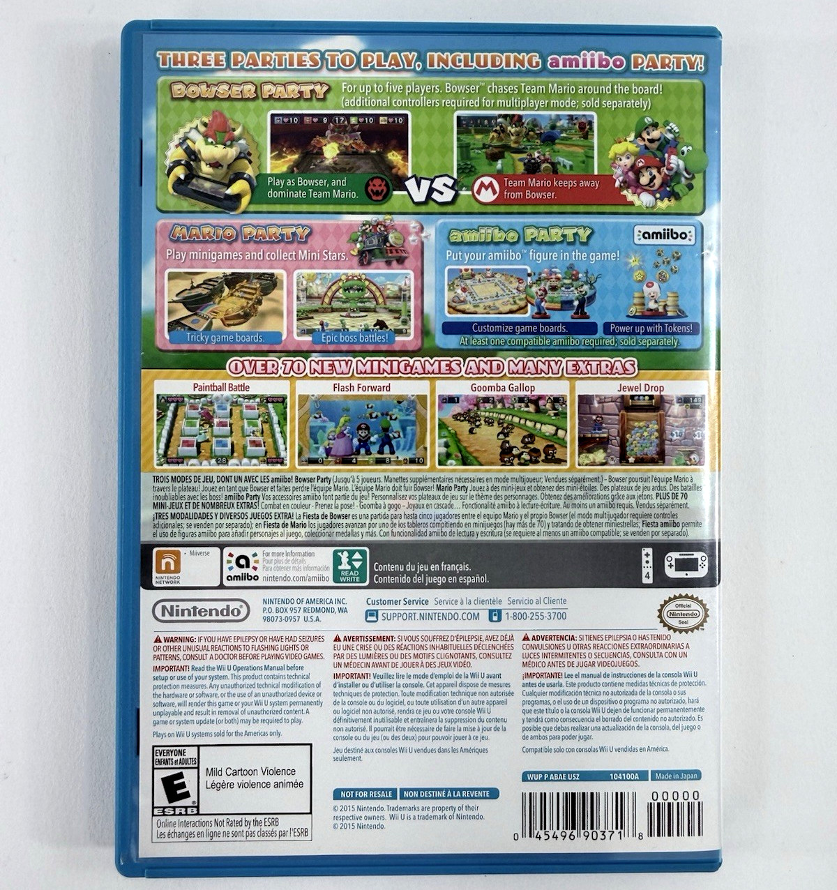 Mario Party 10 (Nintendo Wii U, 2015) Game Case Manual – Tested and Working