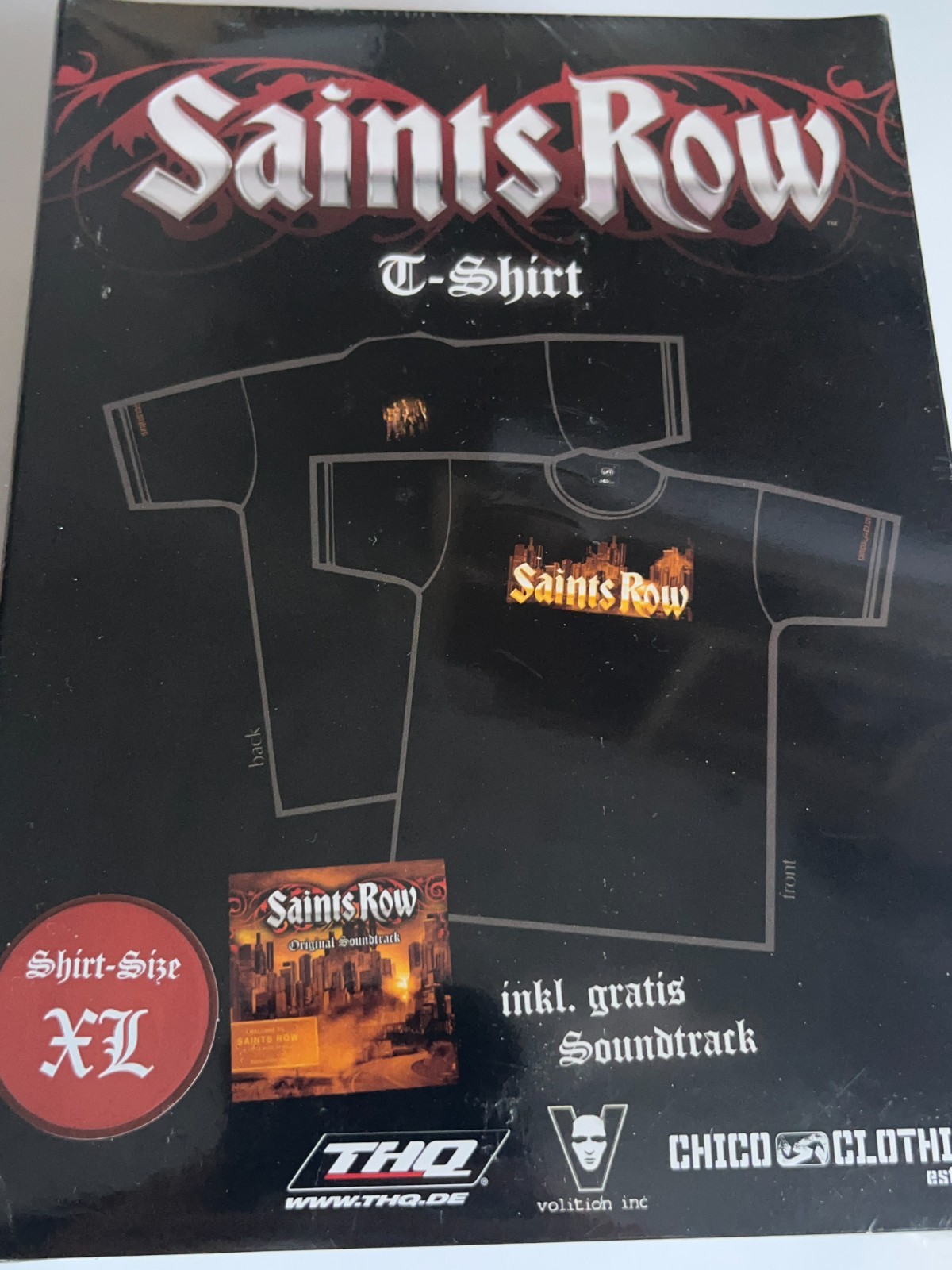 SEALED Saints Row 1 2006 Box Set Soundtrack And Shirt XL Germany Exclusive RARE