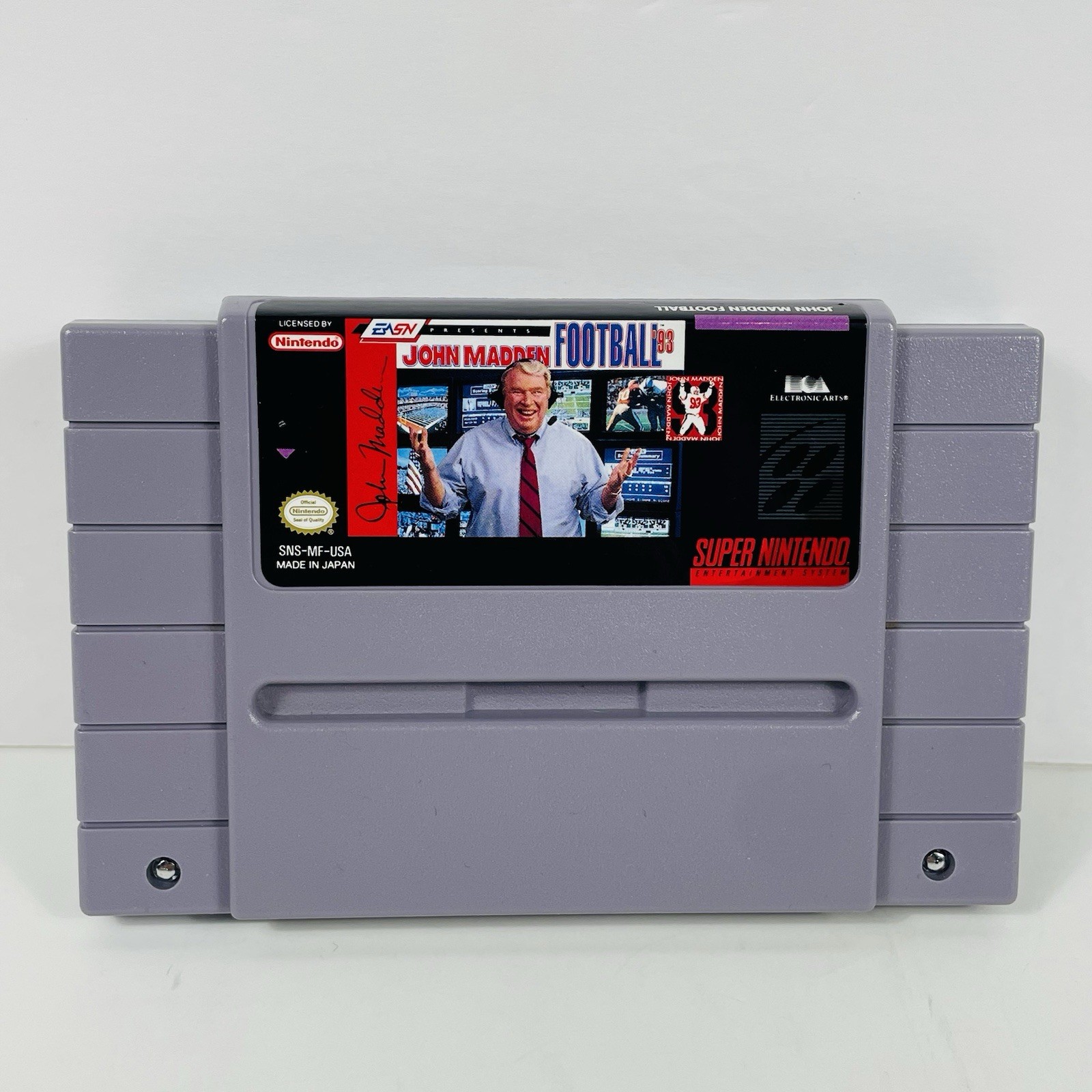 Madden NFL 95 and John Madden Football SNES Cartridges Authentic and works.