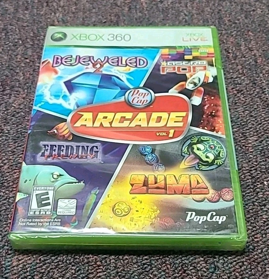 Pop Cap Arcade Vol. 1 (Microsoft Xbox 360, 2007) X360