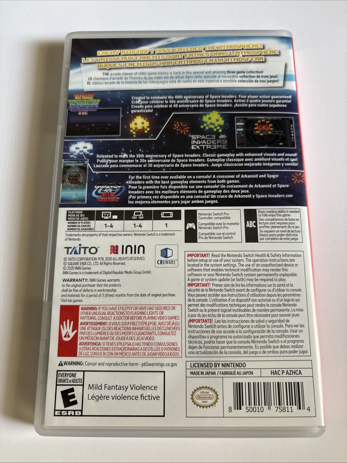 Space Invaders Forever Nintendo Switch Taito ININ