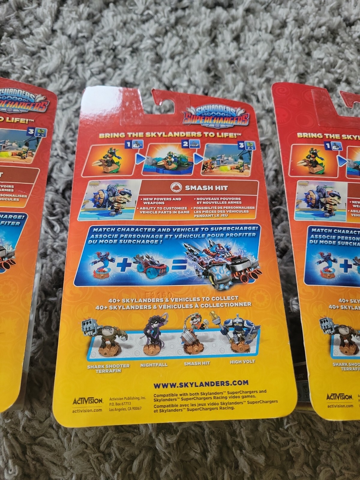 Skylanders Superchargers Smash Hit Figure Earth New in Box lot of 3