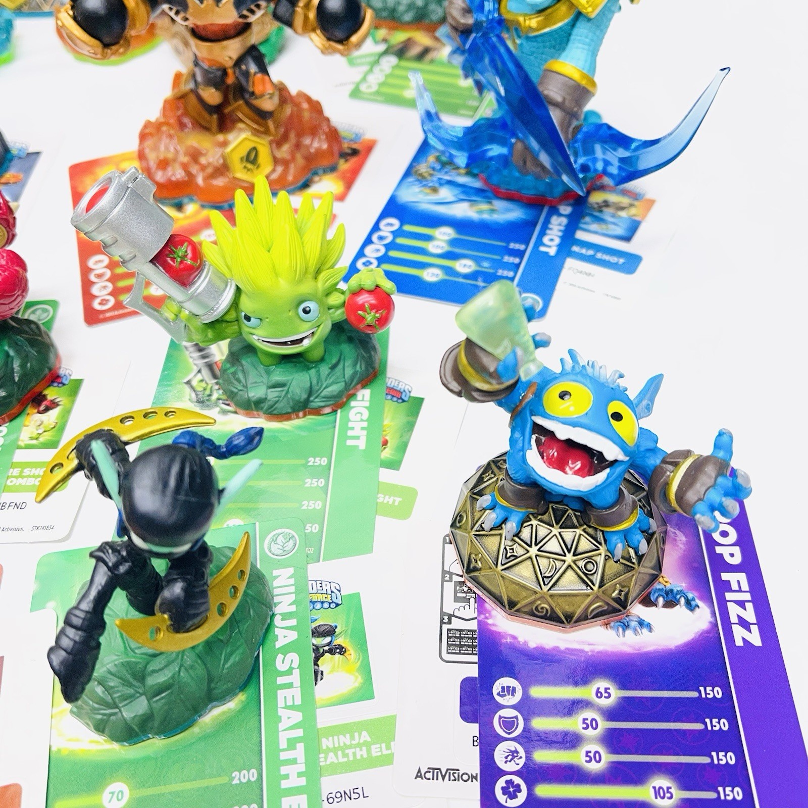 Skylanders Spyro Giants Swap Force LOT OF 40 Figures w/ Cards + Stickers + Case