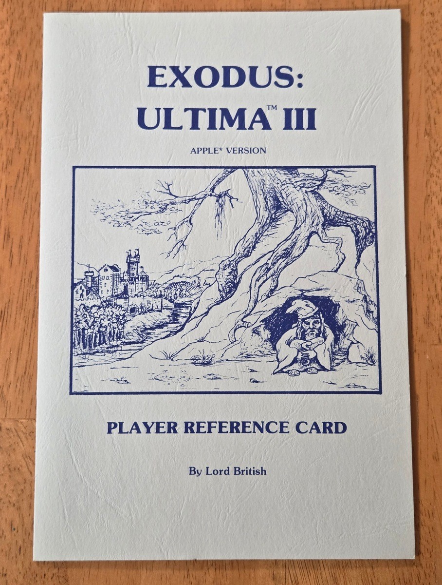 Ultima III Exodus Apple Big Box Game 5.25″ Complete CIB Cloth Map 1983 Glossy
