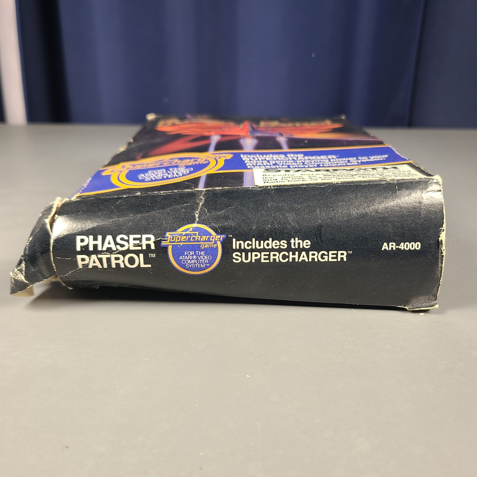 Phaser Patrol Atari 2600 w/ Supercharger Unit – Arcadia / Starpath AR-4000 1982