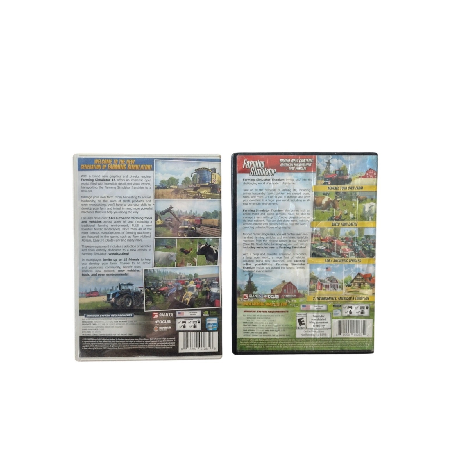 Farming Simulator PC Game Lot – FS 15 & FS 2013 Titanium Edition – Windows DVD