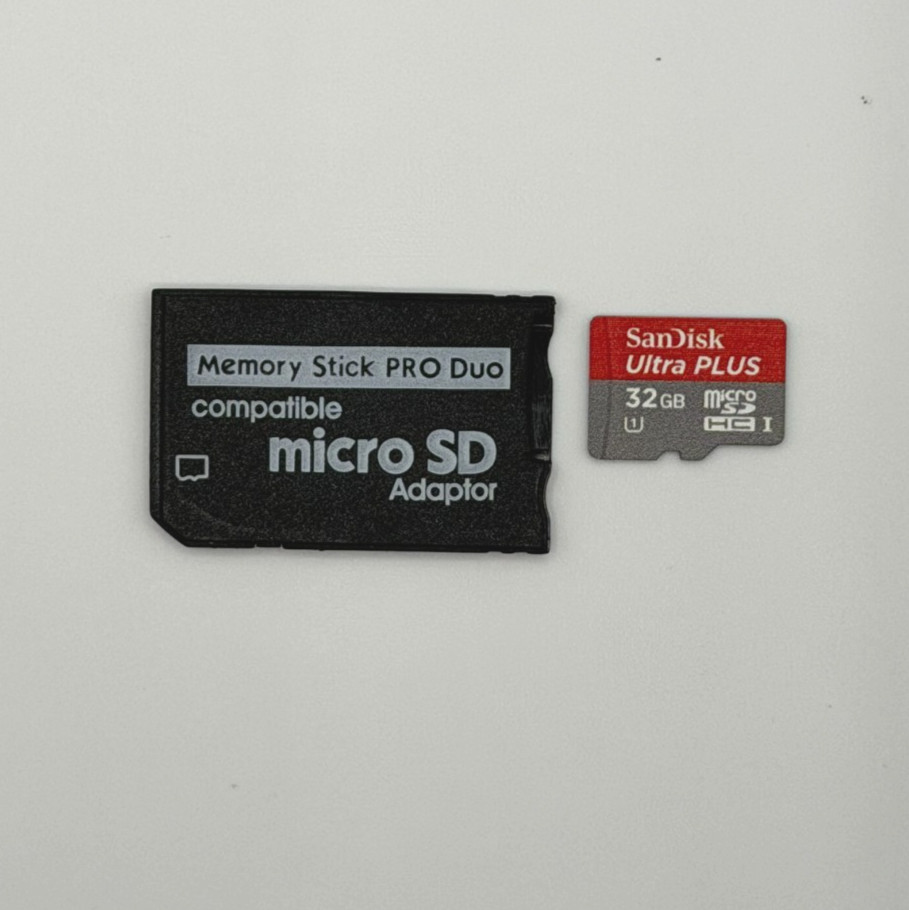 32GB Memory Stick PRO Duo Adapter + Micro SD Card Bundle For PSP Sony Camera