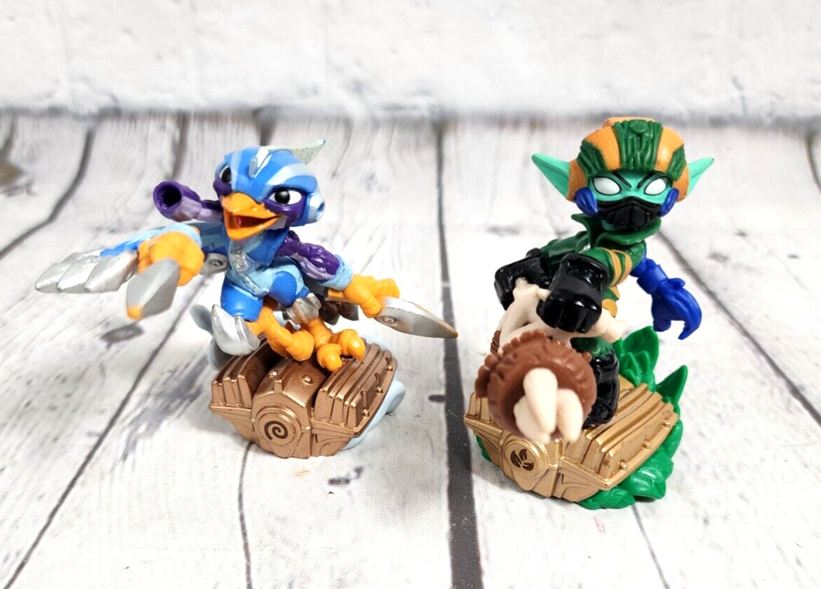 Skylanders Superchargers Figures 2x Lot STORMBLADE & SUPER SHOT STEALTH ELF