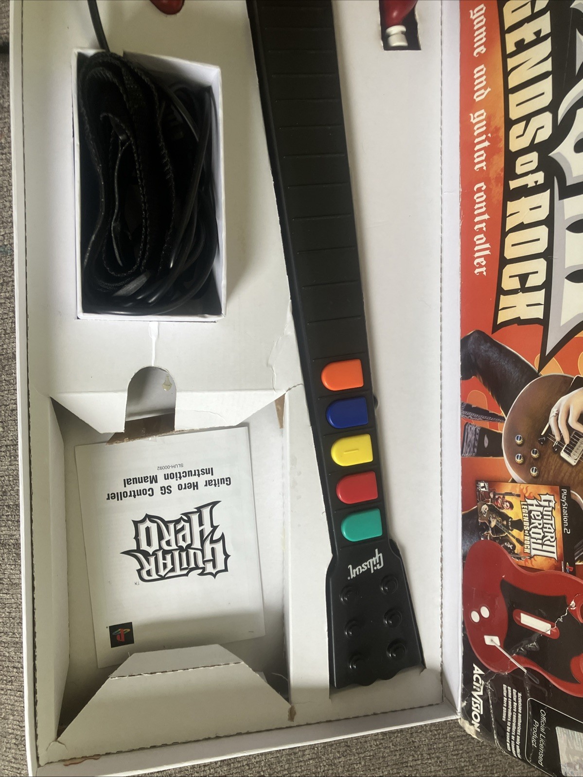 Guitar Hero III Playstation 2 Legends Of Rock Red With Box PSLGH Redoctane