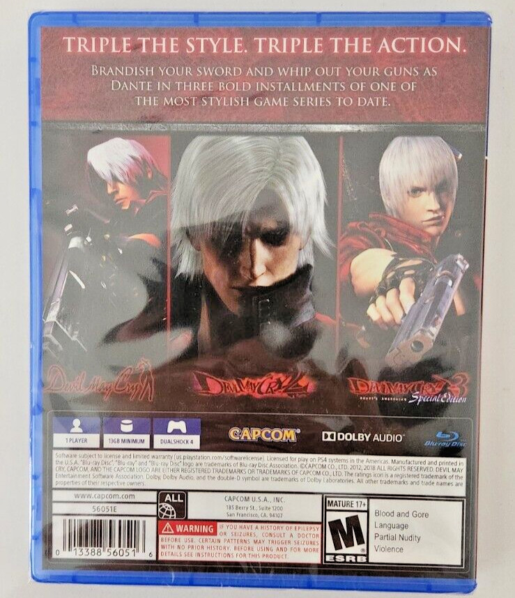 Devil May Cry HD Collection + DmC Definitive Edition PS4 Brand New Game Bundle