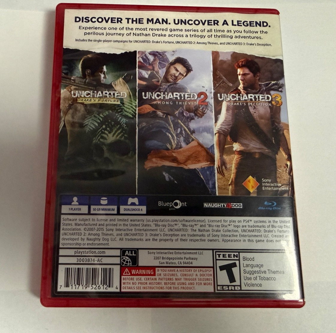 Uncharted Collection (Uncharted 1-3) – Used – Sony PlayStation 4