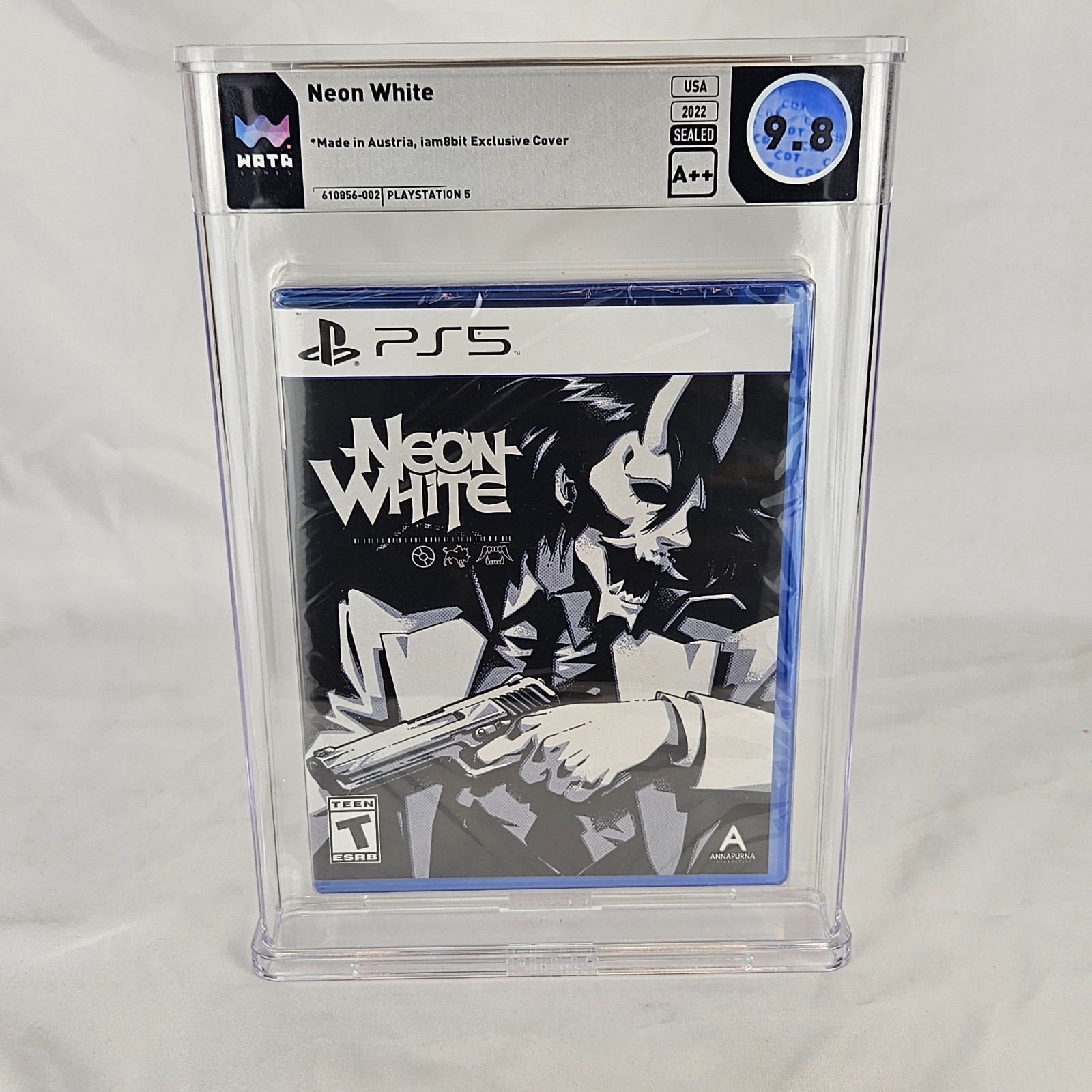 9.8 A++ Neon White Graded PlayStation 4 iam8bit WATA
