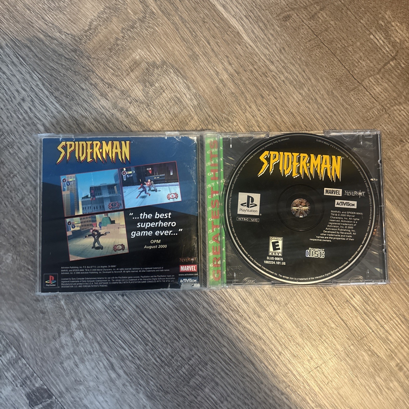 Spider-Man (Sony PlayStation 1, 2000) Complete Greatest Hits