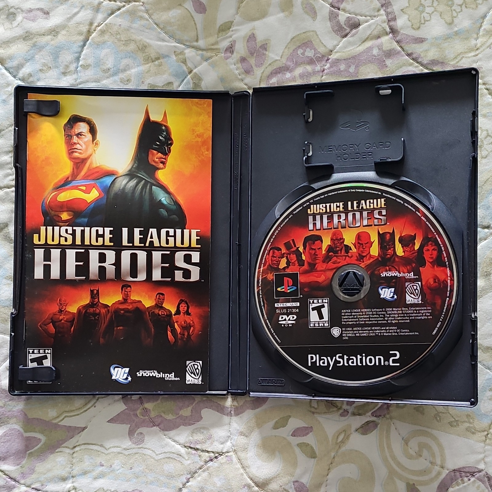 Warner Bros. Justice League Heroes Action PS2 Manual Included T NTSC-U/C 2006