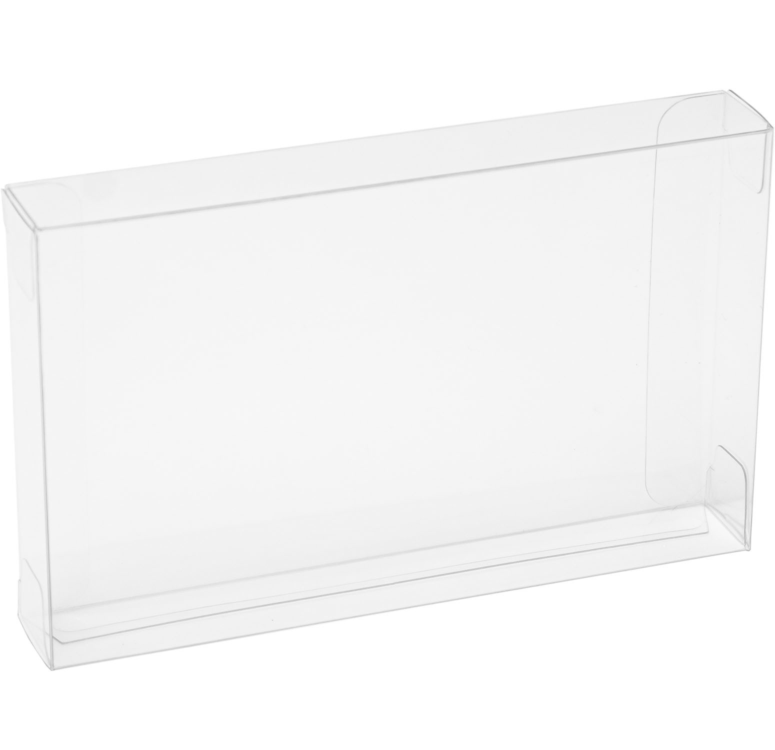 Super Nintendo SNES Cartridge Case Box Protector Clear Plastic Game Thick Sleeve