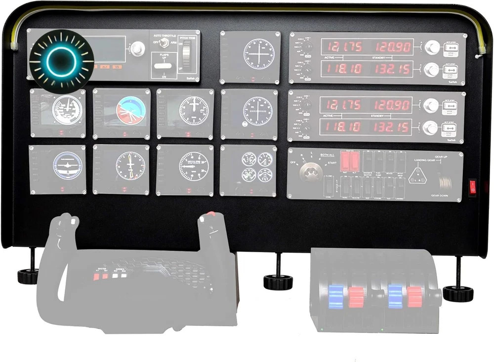 Complete Flight Simulator Cockpit – Compatible with Logitech Saitek Honeycomb