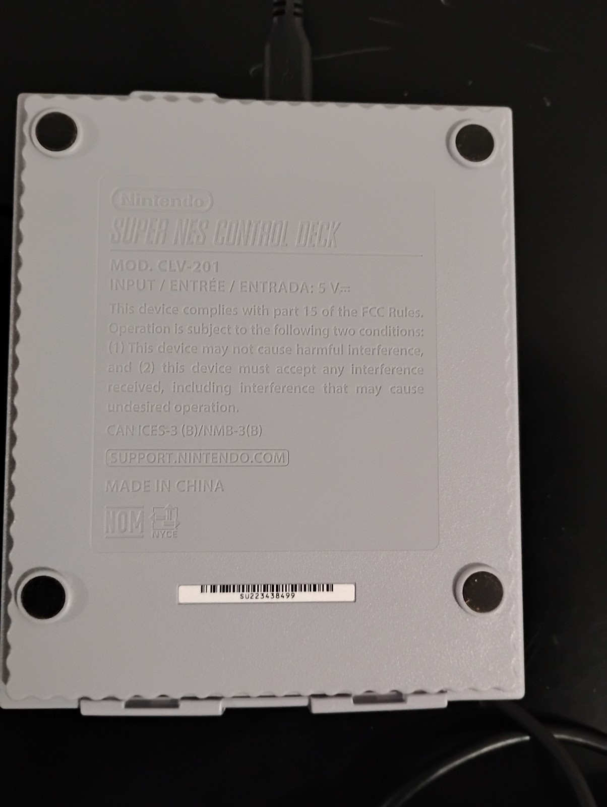Nintendo SNES Classic Edition Mini Console Gray